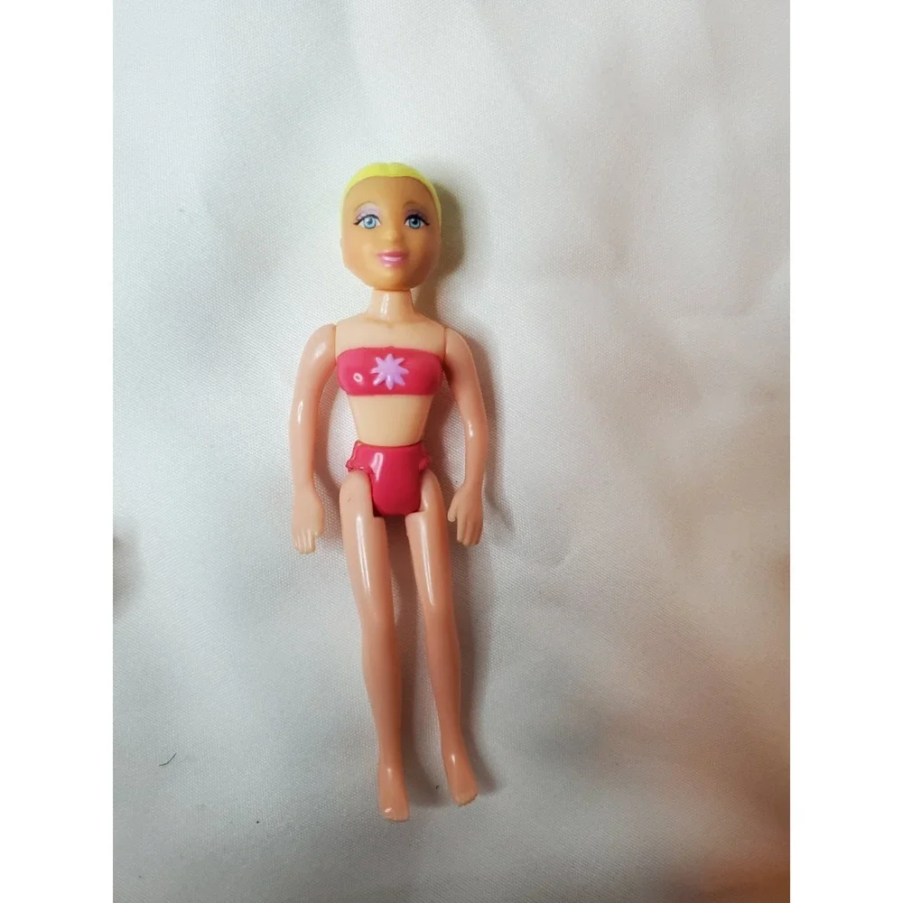 Vintage Polly‎ Pocket Dolls Mixed Lot 5-Dolls Blonde Hair 3.5